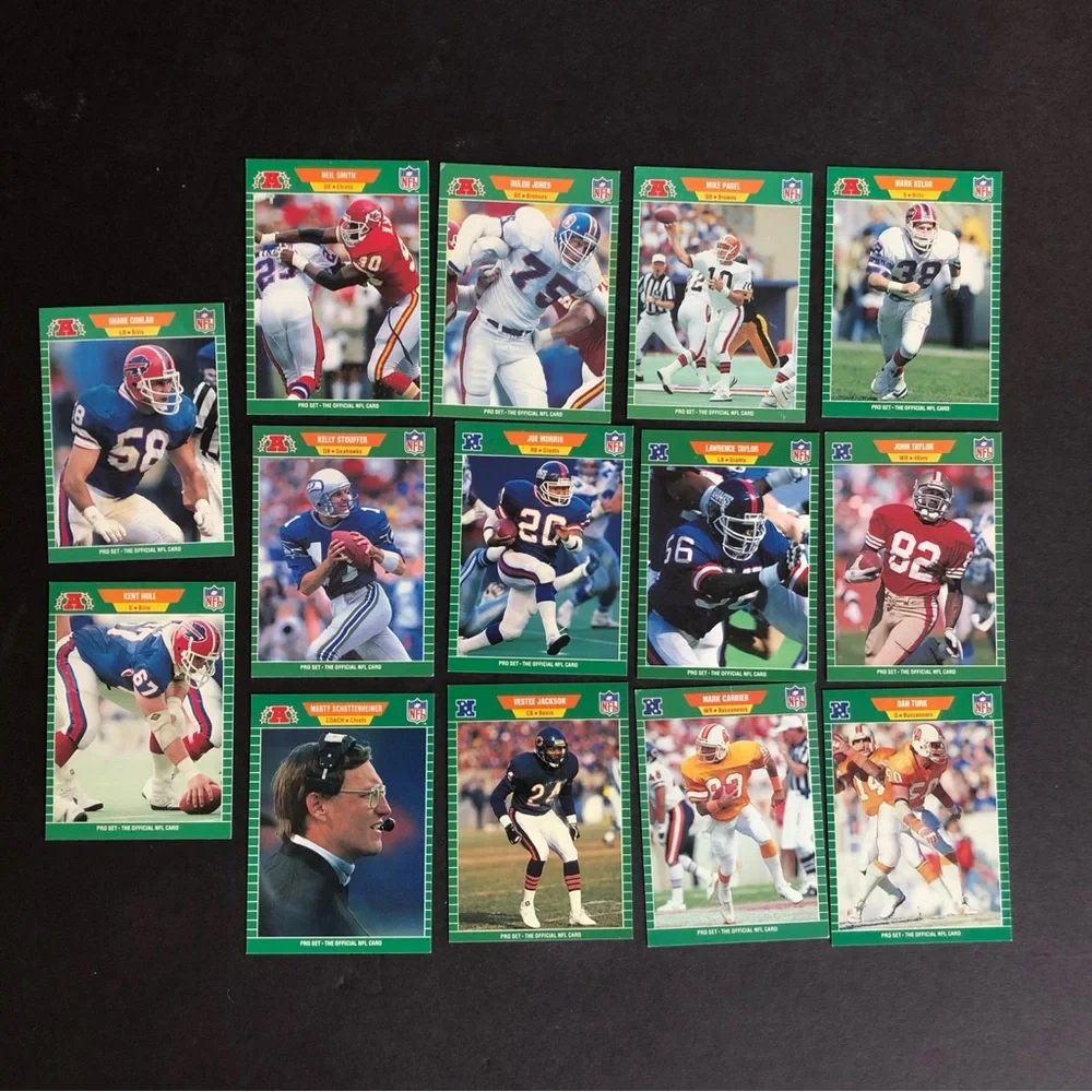 1989 NFL Offical Pro Set Football Card Lot of 120 Cards Super Bowl Excellent